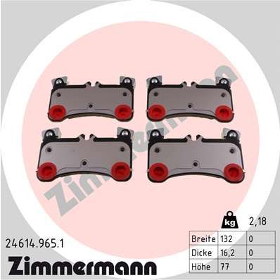 246149651 ZIMMERMANN Комплект тормозных колодок, дисковый тормоз