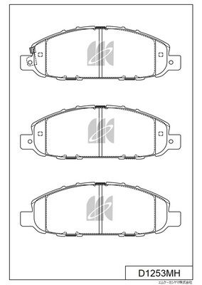 D1253MH MK Kashiyama Комплект тормозных колодок, дисковый тормоз