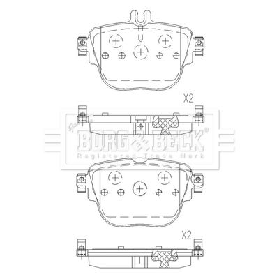 BBP2673 BORG & BECK Комплект тормозных колодок, дисковый тормоз