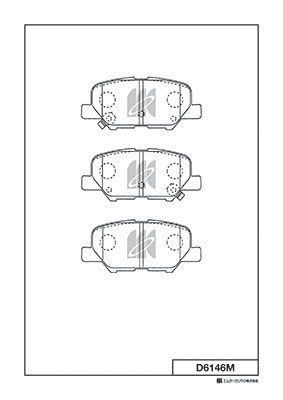 D6146M MK Kashiyama Комплект тормозных колодок, дисковый тормоз