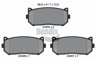 BPD1984 BENDIX Braking Комплект тормозных колодок, дисковый тормоз