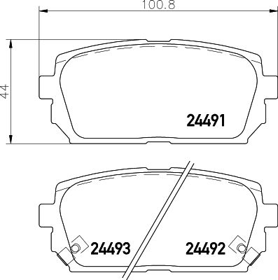 8DB355037571 HELLA PAGID Комплект тормозных колодок, дисковый тормоз