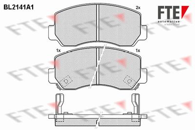 BL2141A1 FTE Комплект тормозных колодок, дисковый тормоз