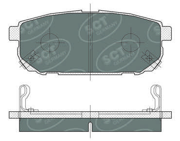 SP372PR SCT - MANNOL Комплект тормозных колодок, дисковый тормоз