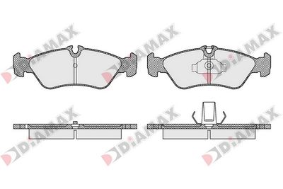 N09507 DIAMAX Комплект тормозных колодок, дисковый тормоз