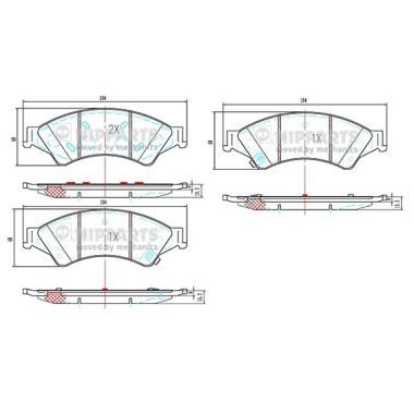 N3603075 NIPPARTS Комплект тормозных колодок, дисковый тормоз