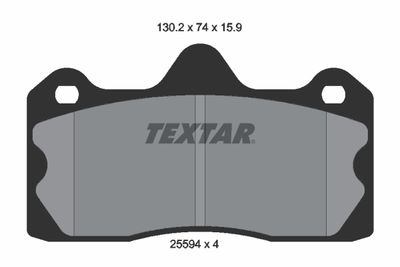 2559401 TEXTAR Комплект тормозных колодок, дисковый тормоз