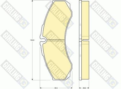 6113459 GIRLING Комплект тормозных колодок, дисковый тормоз