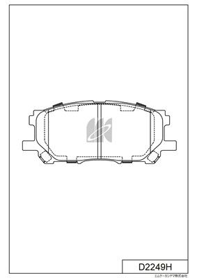 D2249H MK Kashiyama Комплект тормозных колодок, дисковый тормоз