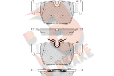 RB2393 R BRAKE Комплект тормозных колодок, дисковый тормоз