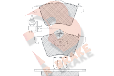 RB1350 R BRAKE Комплект тормозных колодок, дисковый тормоз