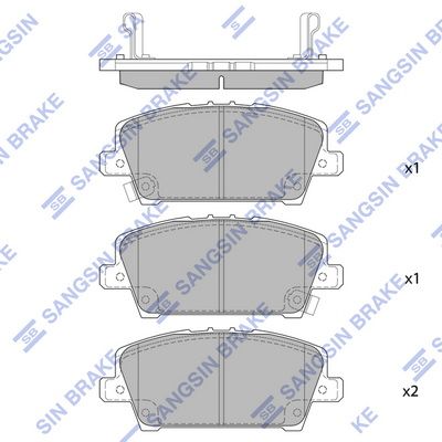 SP1569 Hi-Q Комплект тормозных колодок, дисковый тормоз