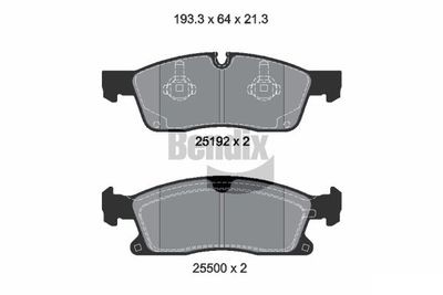 BPD1378 BENDIX Braking Комплект тормозных колодок, дисковый тормоз