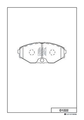 D1222 MK Kashiyama Комплект тормозных колодок, дисковый тормоз
