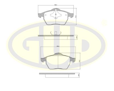 GBP880158 G.U.D. Комплект тормозных колодок, дисковый тормоз