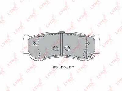 BD3616 LYNXauto Комплект тормозных колодок, дисковый тормоз