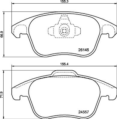 P61136 BREMBO Комплект тормозных колодок, дисковый тормоз