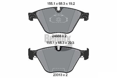 BPD1366 BENDIX Braking Комплект тормозных колодок, дисковый тормоз