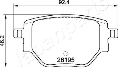 PP0408AF JAPANPARTS Комплект тормозных колодок, дисковый тормоз