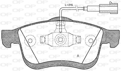 BPA118322 OPEN PARTS Комплект тормозных колодок, дисковый тормоз