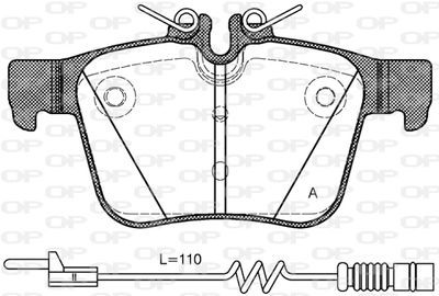 BPA151620 OPEN PARTS Комплект тормозных колодок, дисковый тормоз