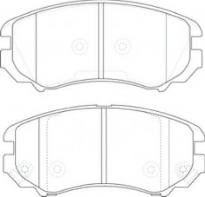 AKD03773 ASVA Комплект тормозных колодок, дисковый тормоз