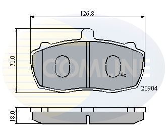 CBP01066 COMLINE Комплект тормозных колодок, дисковый тормоз