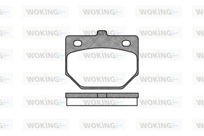 P012300 WOKING Комплект тормозных колодок, дисковый тормоз