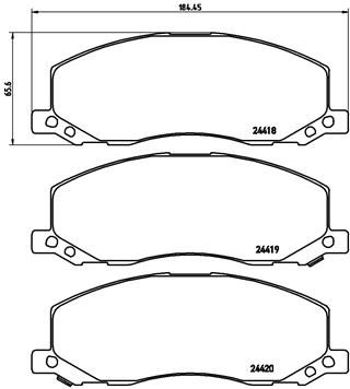 P59058 BREMBO Комплект тормозных колодок, дисковый тормоз