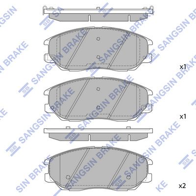 SP1161 Hi-Q Комплект тормозных колодок, дисковый тормоз