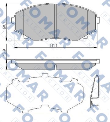 FO663781 FOMAR Friction Комплект тормозных колодок, дисковый тормоз