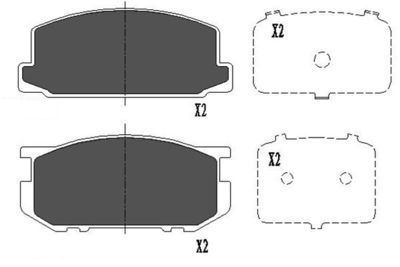 KBP9030 KAVO PARTS Комплект тормозных колодок, дисковый тормоз