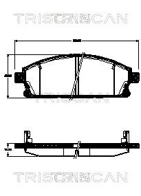 811014044 TRISCAN Комплект тормозных колодок, дисковый тормоз