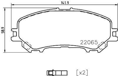 P56099 BREMBO Комплект тормозных колодок, дисковый тормоз