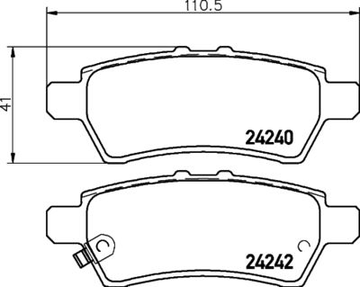 PCP1300 DON Комплект тормозных колодок, дисковый тормоз