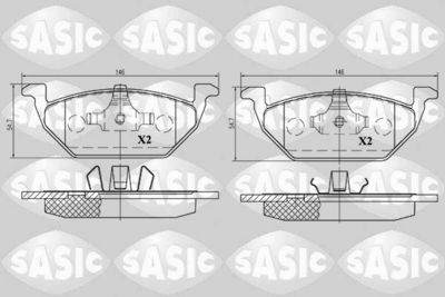 6216009 SASIC Комплект тормозных колодок, дисковый тормоз