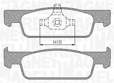 363916060717 MAGNETI MARELLI Комплект тормозных колодок, дисковый тормоз