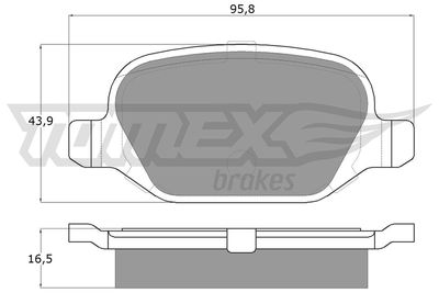 TX1270 TOMEX Brakes Комплект тормозных колодок, дисковый тормоз