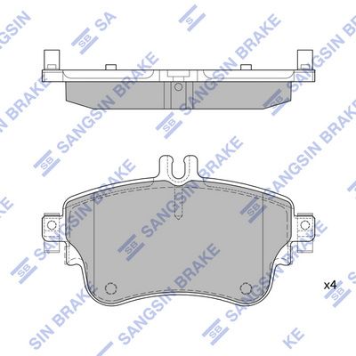 SP1972 Hi-Q Комплект тормозных колодок, дисковый тормоз