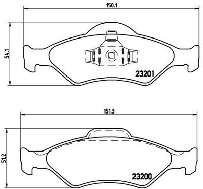 P24054 BREMBO Комплект тормозных колодок, дисковый тормоз