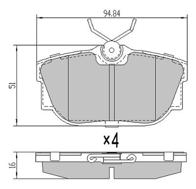 FBP1162 FREMAX Комплект тормозных колодок, дисковый тормоз