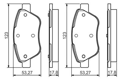 0986495102 BOSCH Комплект тормозных колодок, дисковый тормоз