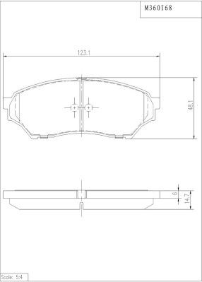 M360I68 NPS Комплект тормозных колодок, дисковый тормоз