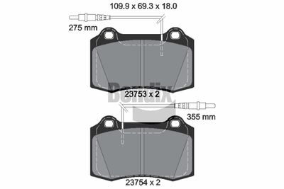 BPD2034 BENDIX Braking Комплект тормозных колодок, дисковый тормоз