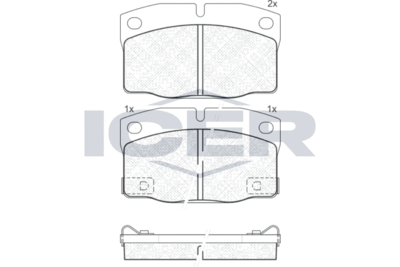 181093 ICER Комплект тормозных колодок, дисковый тормоз