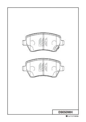 D9050MH MK Kashiyama Комплект тормозных колодок, дисковый тормоз