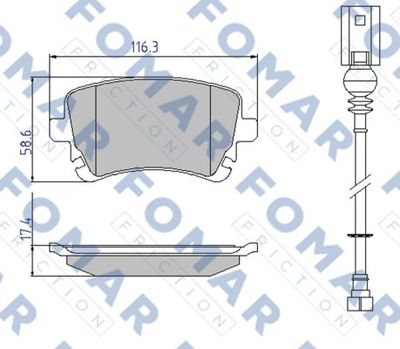 FO936681 FOMAR Friction Комплект тормозных колодок, дисковый тормоз