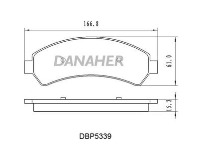 DBP5339 DANAHER Комплект тормозных колодок, дисковый тормоз