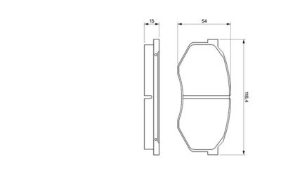 0986493180 BOSCH Комплект тормозных колодок, дисковый тормоз