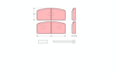 GDB108 TRW Комплект тормозных колодок, дисковый тормоз